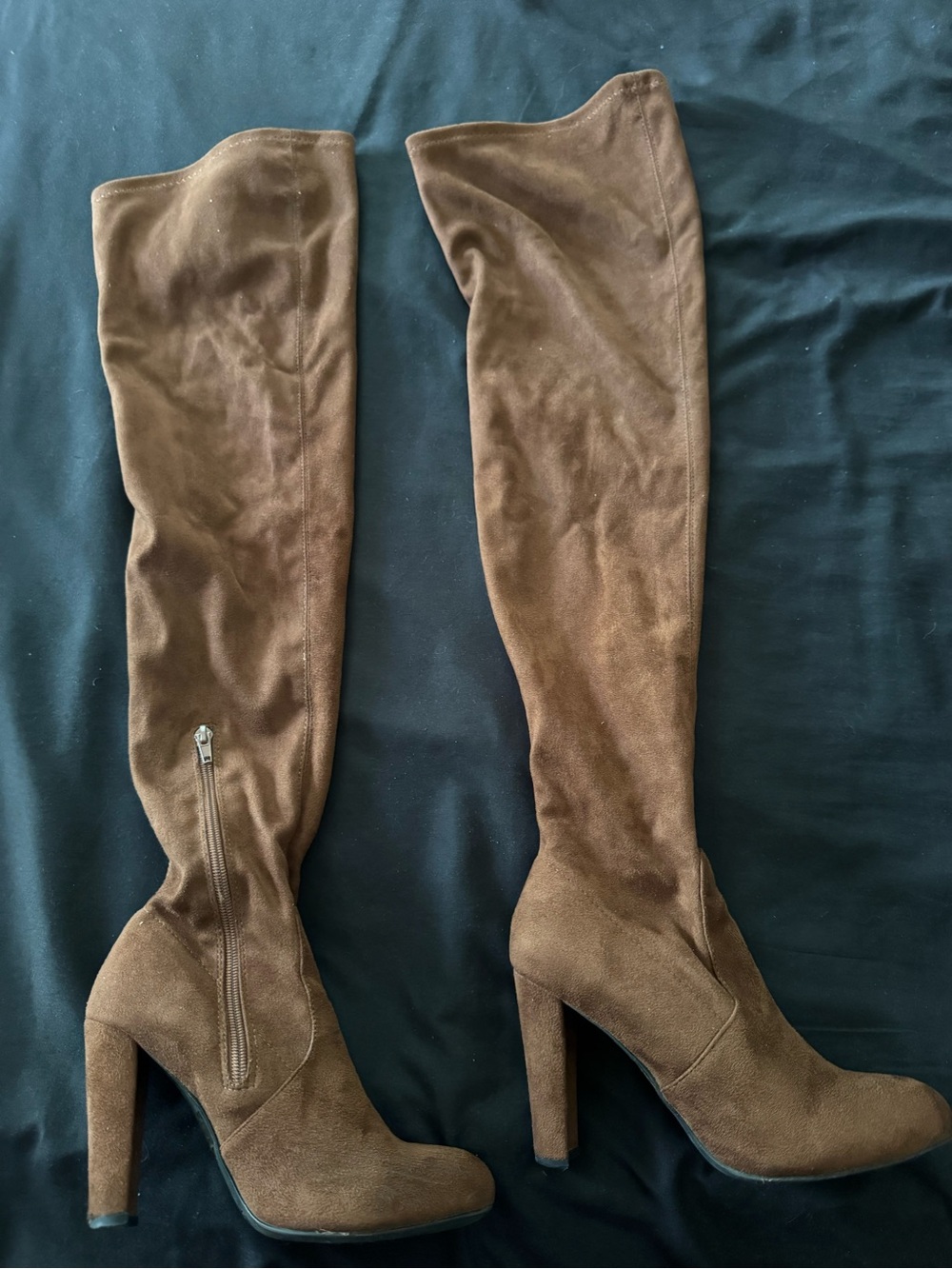 Brown Thigh High Women's High Heel Boots